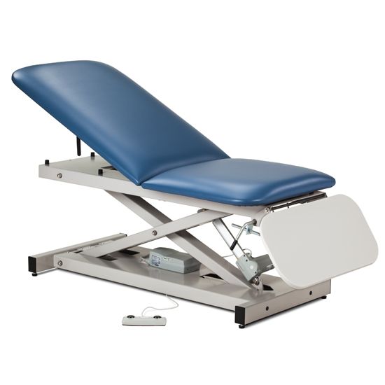 Clinton Open Base Power Casting Table with ClintonClean Leg Rest  Black