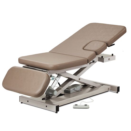 Clinton Open Base Power Imaging Table with 3 Section Top  Black