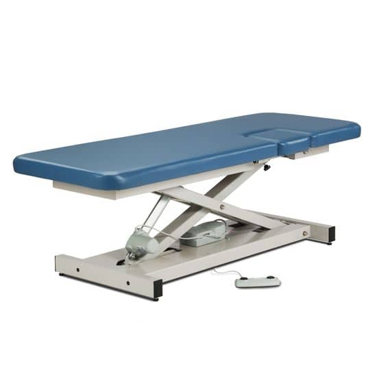 Clinton Open Base Power Imaging Table with Window Drop, Rails, Caster Wheels, & Paper Holder