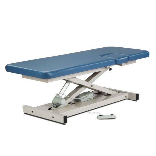 Clinton Open Base Power Imaging Table with Window Drop  Slate Blue