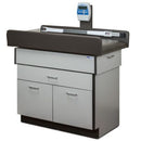 Clinton Pediatric Scale/Treatment Table (1 Drawer, 2 Doors)  Black in Slate Gray Laminate