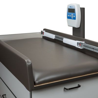Clinton Pediatric Scale/Treatment Table (2 Doors)  Royal Blue in Maple Laminate