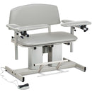 Clinton Power Series Bariatric Blood Drawing Chair with Padded Arms  ClintonClean Flip Arms/Elbow Rests - Royal Blue