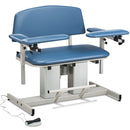 Clinton Power Series Bariatric Blood Drawing Chair with Padded Arms - Wedgewood