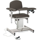 Clinton Power Series Blood Drawing Chair with Padded Arms  ClintonClean Arm/Armrests - Warm Gray