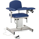 Clinton Power Series Blood Drawing Chair with Padded Arms - Royal Blue