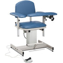 Clinton Power Series Blood Drawing Chair with Padded Arms - Wedgewood