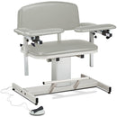 Clinton Power Series Extra-Wide Blood Drawing Chair with Padded Arms - Country Mist
