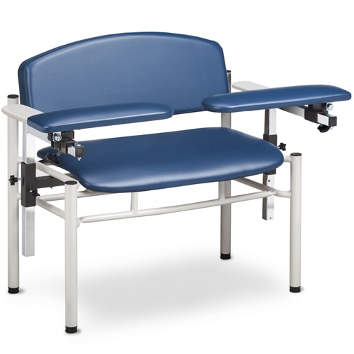 Clinton SC Series Extra-Wide Padded Blood Drawing Chair with Padded Flip Arms
