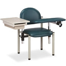 Clinton SC Series Padded Blood Drawing Chair with Padded Flip Arm and Drawer
