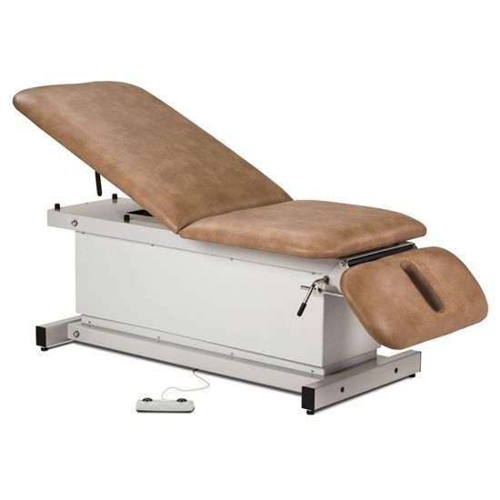 Clinton Shrouded Power Table with Adjustable Backrest and Drop Section  Black