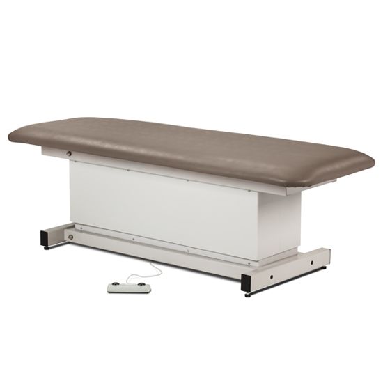 Clinton Shrouded Power Table with One Piece Top  Black
