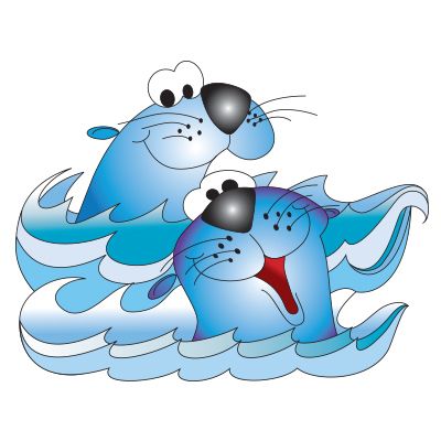 Clinton Smiling Seals Graphic