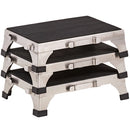 Clinton Stainless Steel Stacking Stools stacked together