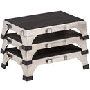 Clinton Stainless Steel Stacking Stools stacked together