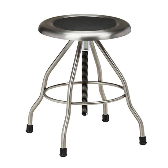 Clinton Stainless Steel Stool  with Rubber Feet