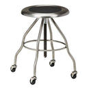 Clinton Stainless Steel Stool  with Casters
