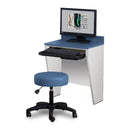 Clinton Two Leg Wall Mounted Desk  Computer Desk - Slate Gray, Slate Gray