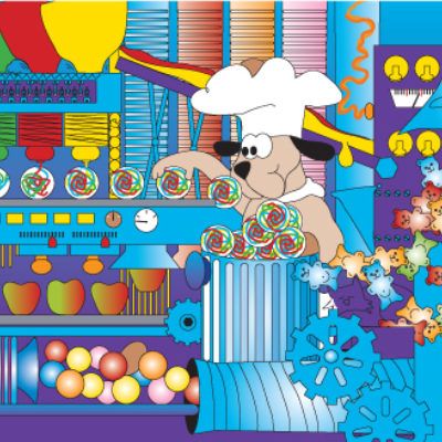 Clinton Sweet Dreams Candy Factory  Adjustable Backrest in Wedgewood