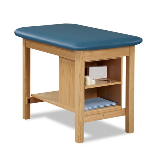 Clinton Taping Table with End Shelf  30 inches - Black