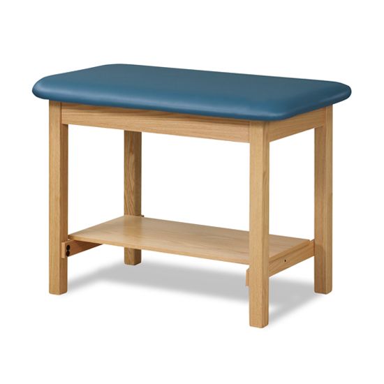 Clinton Taping Table with Shelf  30 inches - Black