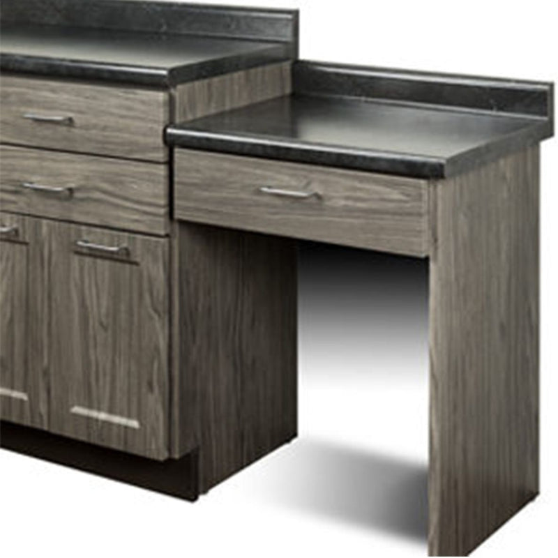 Clinton Wall Mounted Desk Option with One Leg  Metropolis Gray