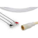 Colin One-Piece ECG Cable  3 Leads Snap - BP88S/Press Mate/BP-S510