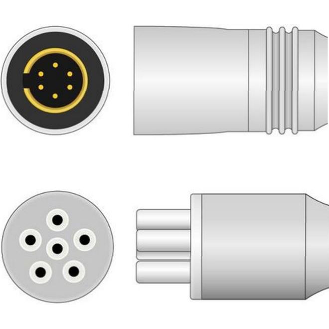 Colin One-Piece ECG Cable  3 Leads Snap - BP88/BP306