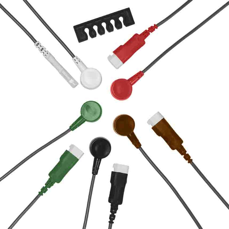 ConMed D Series 5 Lead Snap Style Shielded Safety Leadwires