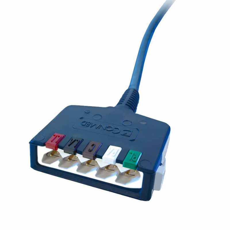 ConMed D-Series Individually Shielded 3-Lead ECG Safety Cable System  Connector 23 - Compatible with Datex-Ohmeda AS/3,