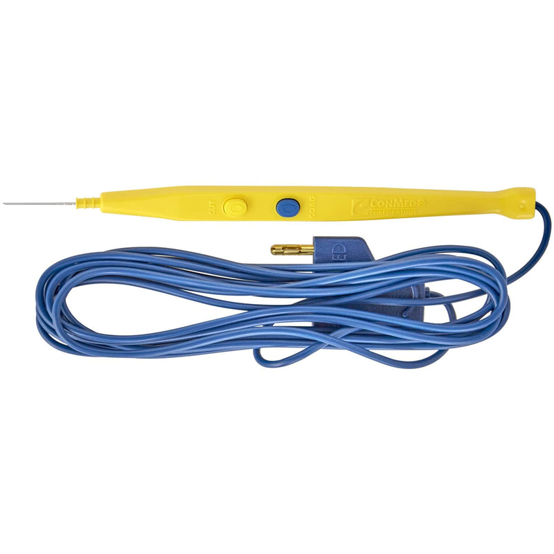 ConMed GoldLine Push Button Electrosurgical Pencil (40/Case)  With 15' Cable and UltraClean Blade Electrode