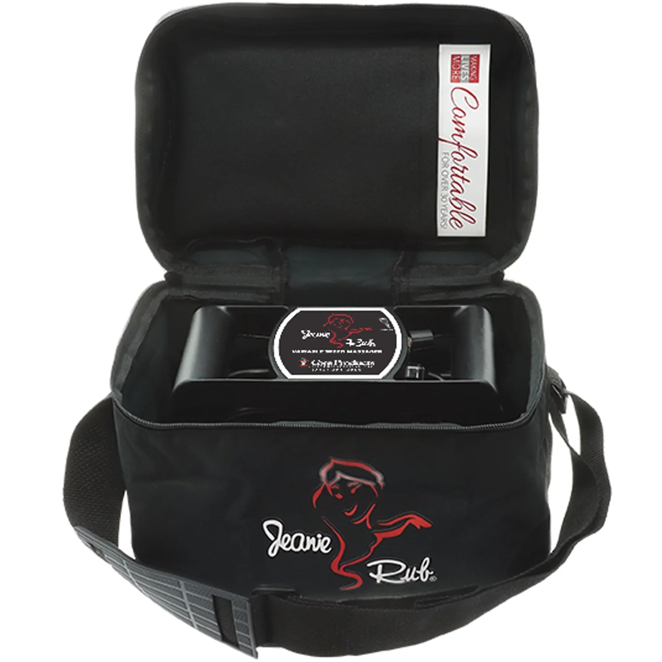 Core Products Jeanie Rub Massager Nylon Carrying Case open