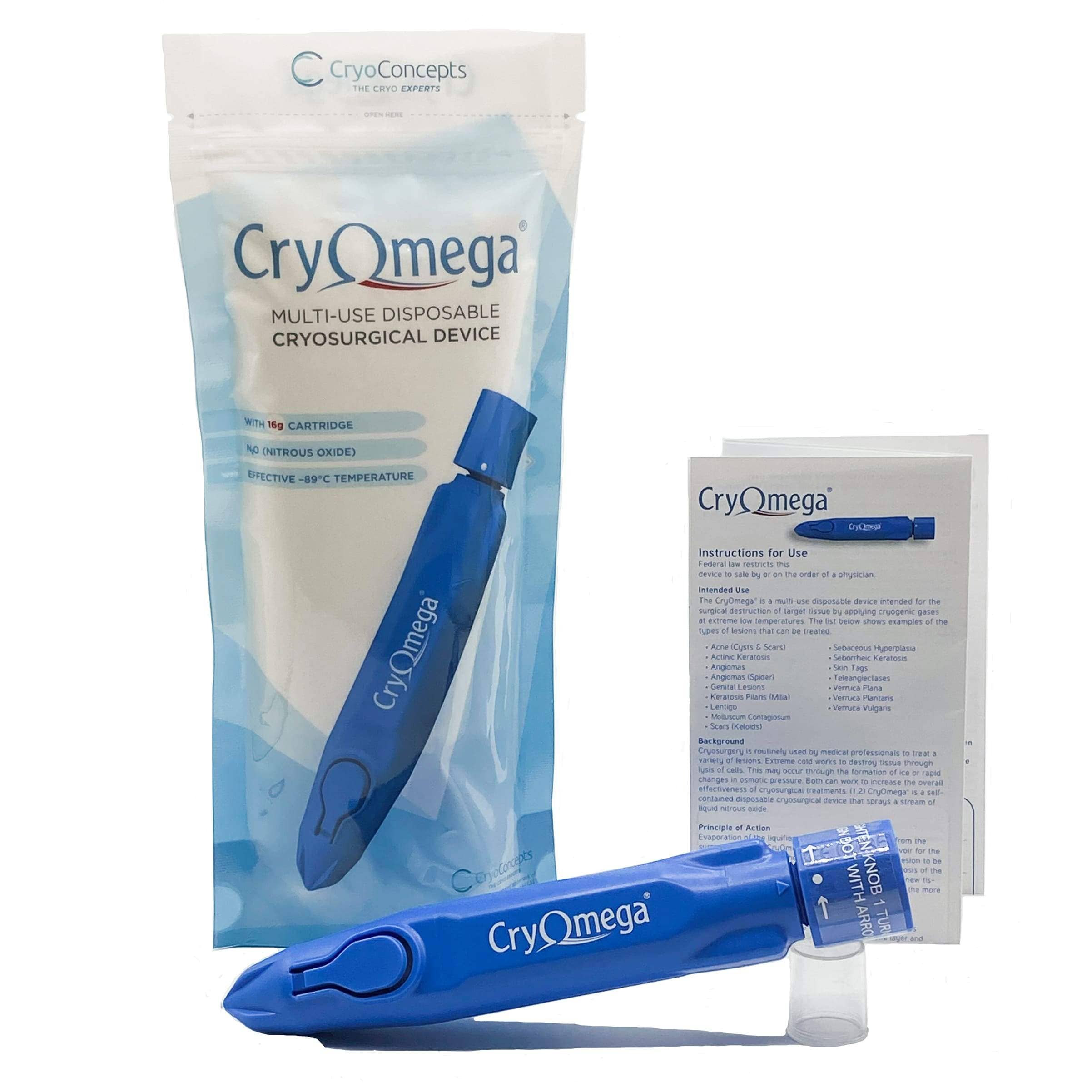 CryoConcepts CryOmega Multi-Use Disposable Cryosurgical Device - Single Pack