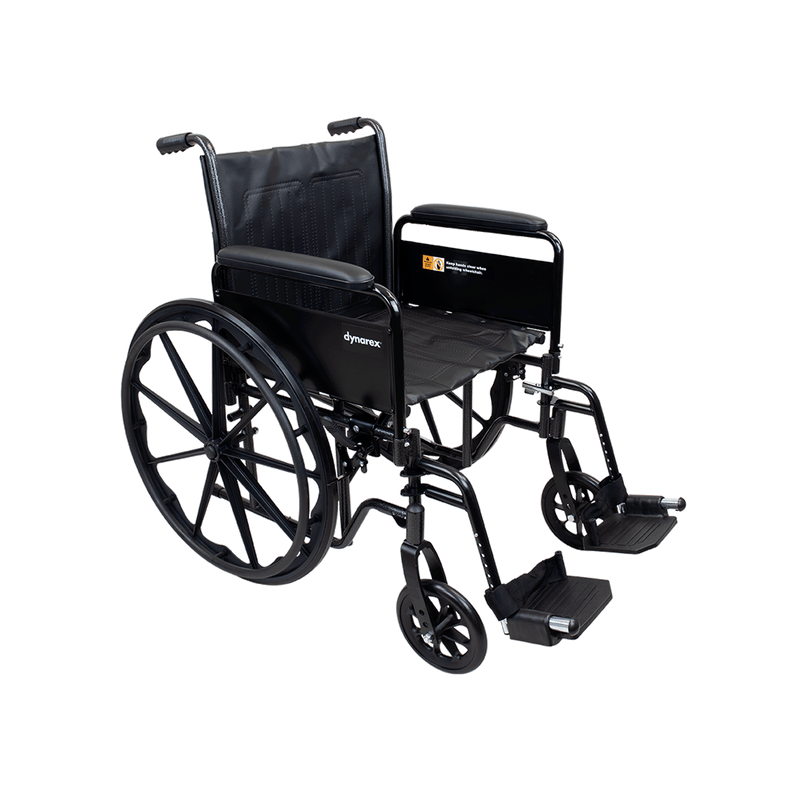 Dynarex DynaRide S2 Wheelchair-18x16inch Seat w/ Detach  Full Arm FR