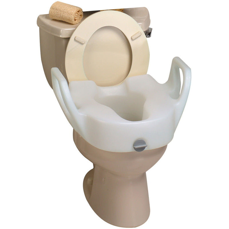 Lock-On Elevated Toilet Seat with Arms (Each)