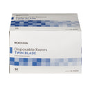 McKesson Twin-Blade Disposable Razor, Blue (Case of 100)