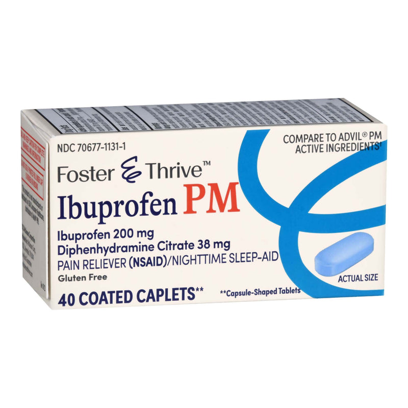 Foster & Thrive Ibuprofen PM Coated Caplets (Bottle of 40)