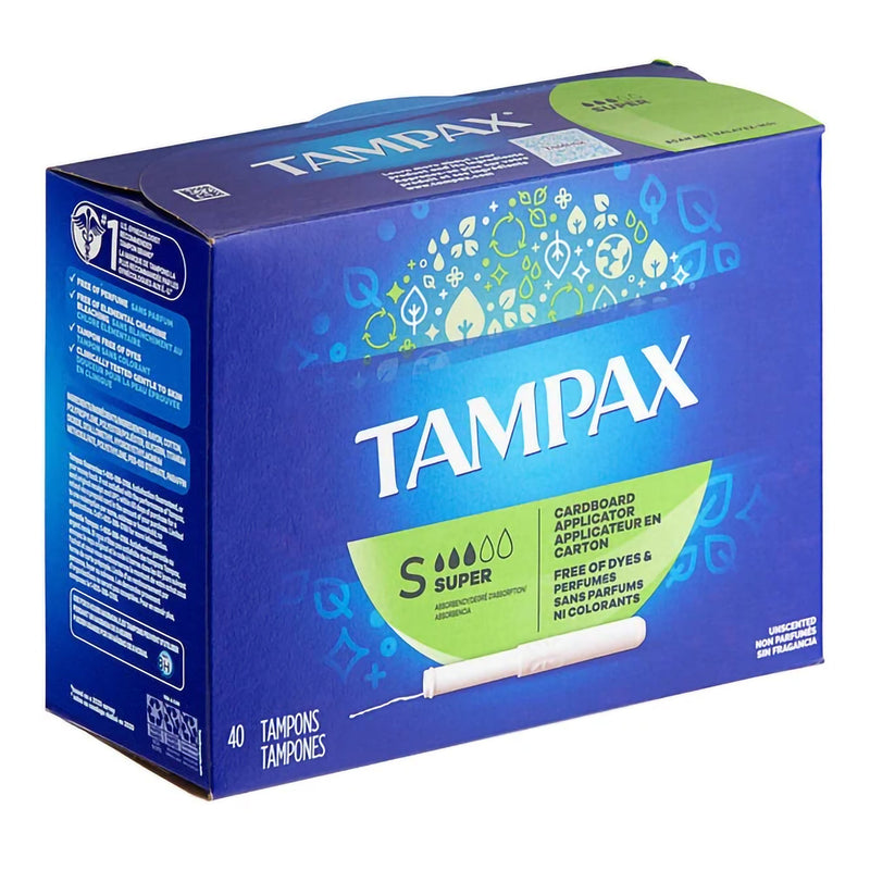 Tampax Super Absorbency Unscented Tampons (Case of 480)