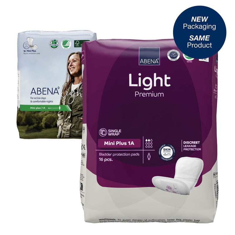 Abena Light Mini Plus Bladder Control Pad, 11-Inch Length (Case of 256)