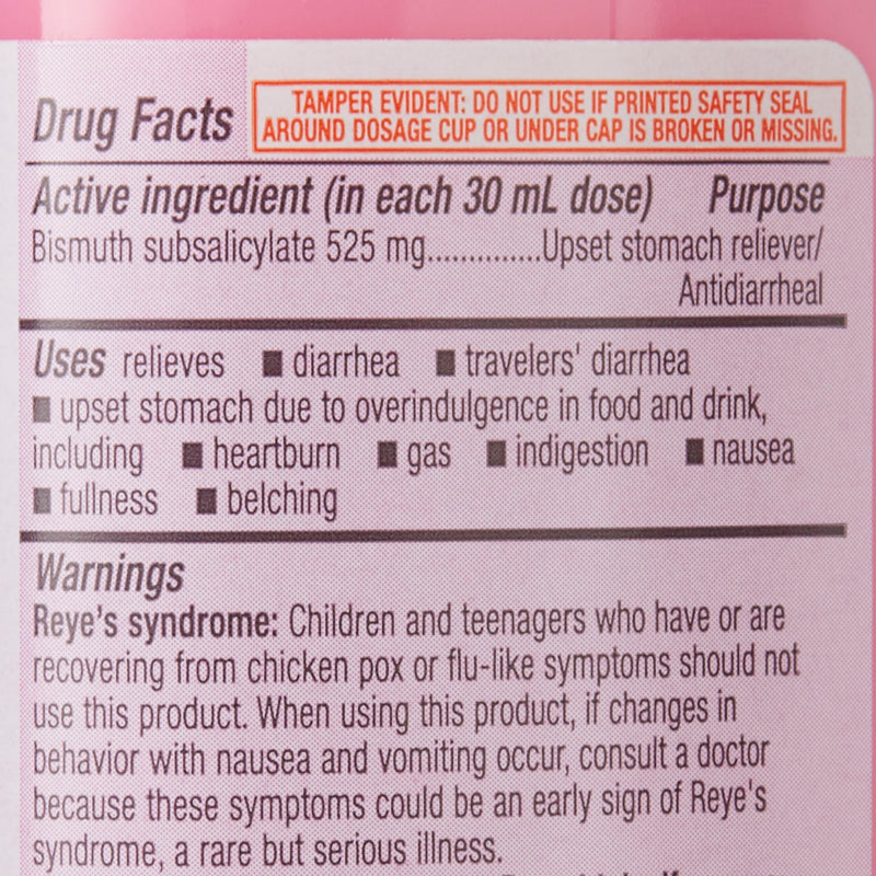 Major Pharmaceuticals Rugby Bismuth Subsalicylate Anti-Diarrheal, 8-ounce Bottle 