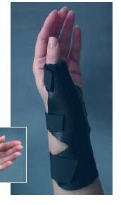 Bird & Cronin Thumb Splint One Size Fits Most Hook and Loop Closure Black 