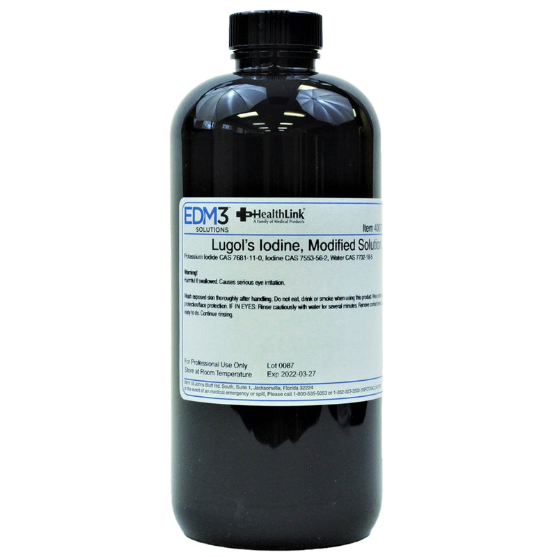 EDM 3 LLC Modified Lugol's Iodine Stain, 2.1% 16 oz. 