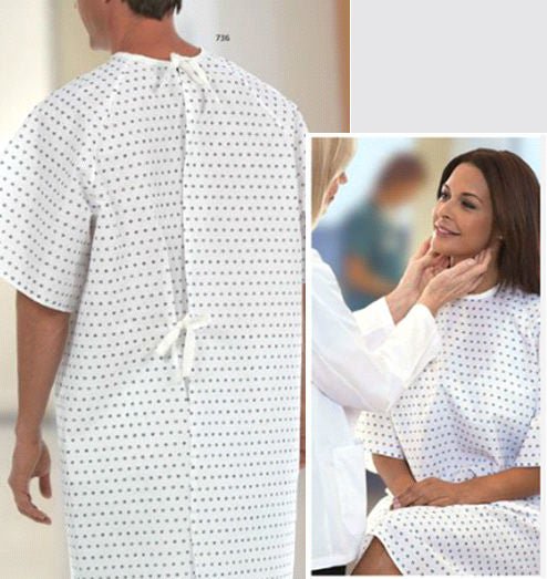Fashion Seal Uniforms Patient Gown, Snowflake Print (Each)