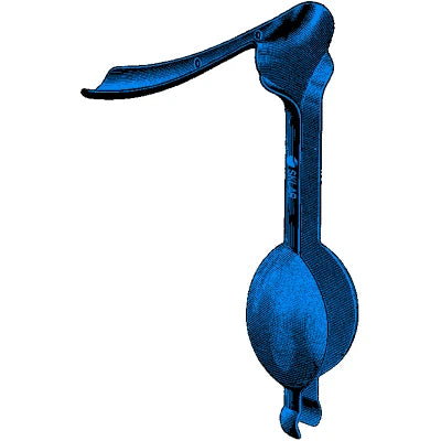 Sklar Blue Electrosurgical Steiner-Auvard Weighted Vaginal Speculum - 91-5142