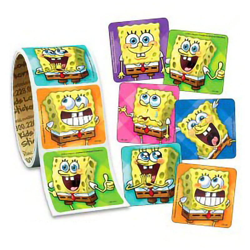 Medibadge KLS Spongebob Faces Mega Roll Value Stickers (Roll of 100)