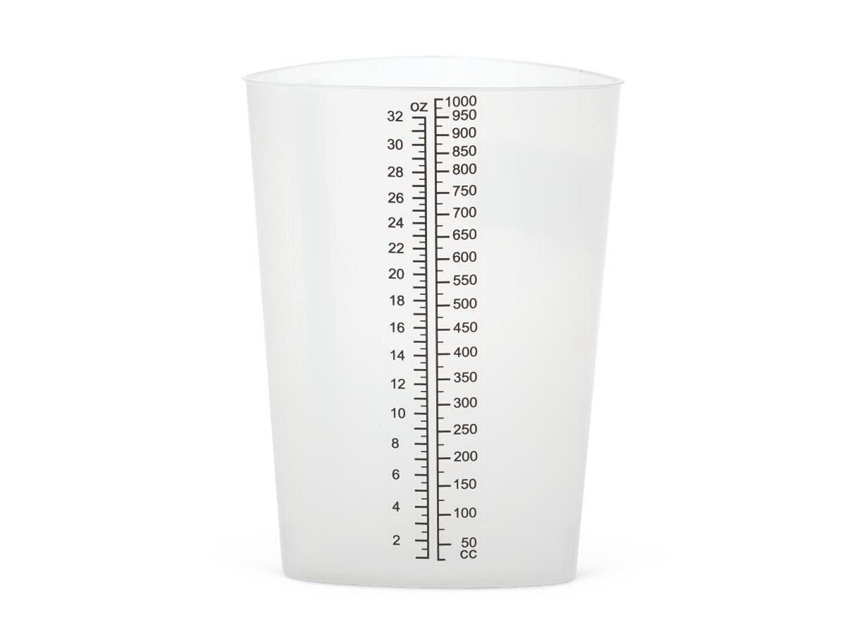 Graduated Container Triangular Polypropylene 1,000 mL (32 oz.) (Case of 200)