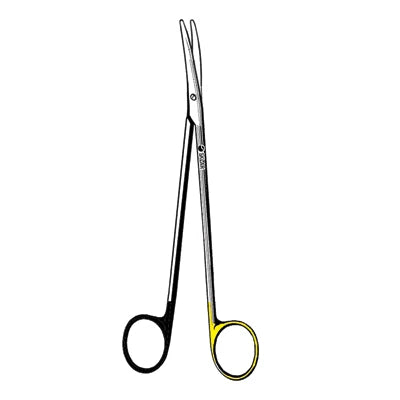 Sklar Edge Sklarhone Super-Cut TC Metzenbaum Dissecting Scissors - 8", Curved, Blunt/Blunt, Delicate, 1 Razor Edge, 1 Micro-Serrated Edge - 16-3528