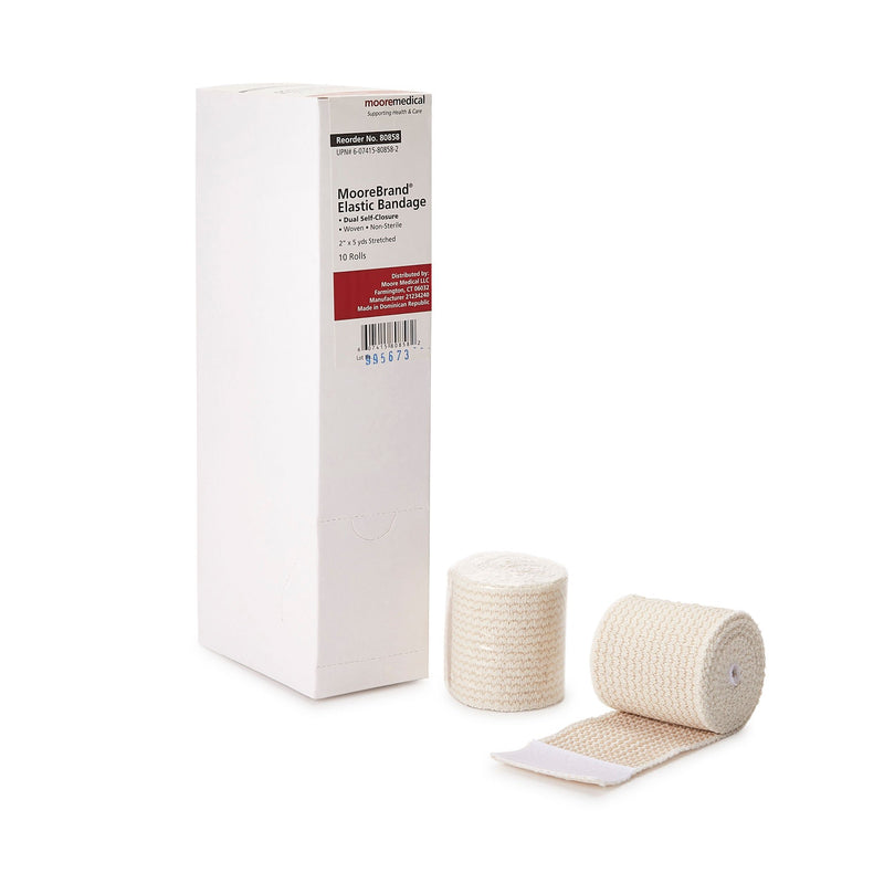 MooreBrand Elastic Bandage, 2 Inch x 4-1/2 Yard (Case of 50)