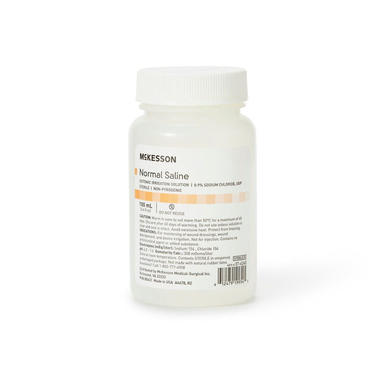McKesson Saline Irrigation Solution, 100 mL Bottle (Case of 48)
