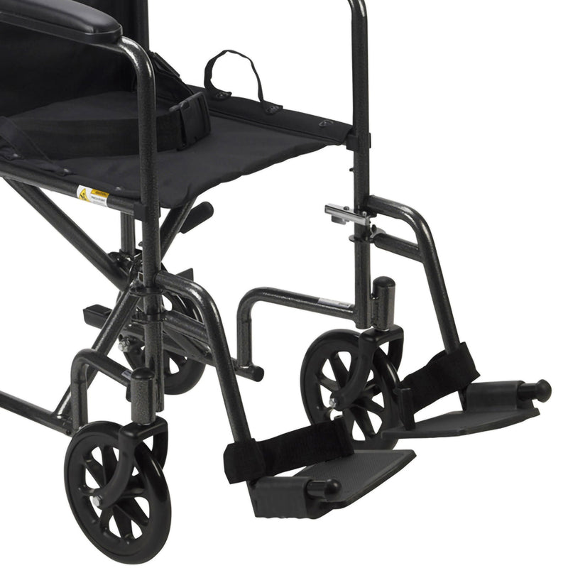 drive Lightweight Steel Transport Chair, 17-Inch Seat Width 